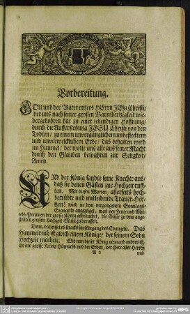Leichpredigt : Christliche Leichen-Predigt. Vorbereitung. Eingang. Anhandlung. Nützlicher Gebrauch