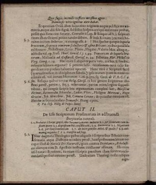 Caput II. De Usu Scriptorum Profanorum in adstruendâ ... naturali.