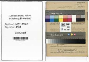 Entnazifizierung Karl Bolik , geb. 30.09.1901 (Postbeamter)