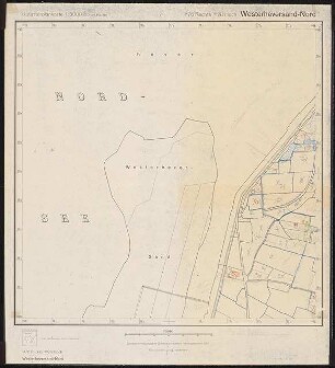 Planung für Westerhever: Planungsunterlage: Katasterplan Westerheversand/Nord 1:5000
