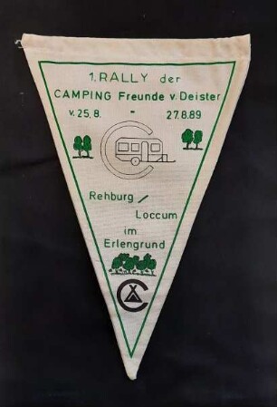 Andenken / Wimpel-Sammlung / 1. Rally der Camping Freunde v. Deister 1989