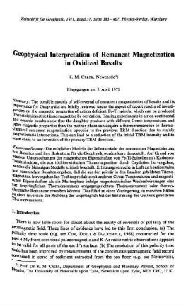 Geophysical interpretation of remanent magnetization in oxidized basalts