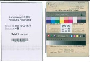Entnazifizierung Johann Schildt , geb. 09.04.1902 (Kabarettier)