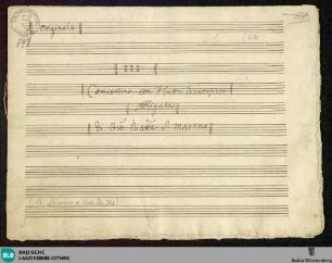 Concertino - Mus. Hs. 797 : fl, vl (2), vlc; D; GroF 808 BelH deest FarinaS 2004 8