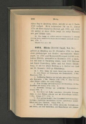 4274. Weitz (Friedrich August, Med. Dr.)