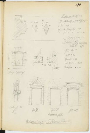 St. Peter und Paul, Weißenburg: Details (aus: Skizzen- und Fotoalbum 7)