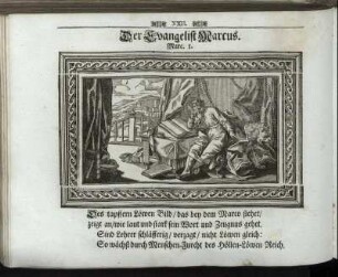 Der Evangelist Marcus. Marc. I. - Marc. 16.