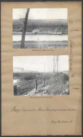 Im Westen: Feldbahn Vitry - Sailly, Brückenbaustelle
