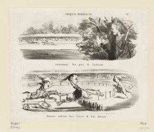 L'Hippodrome, Blatt 12 der Folge "Croquis Parisiens", in: "Le Charivari", Paris 1853