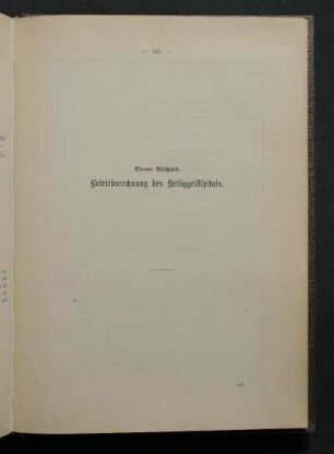 Vierter Abschnitt. Betriebsrechnung des Heiliggeistspitals.