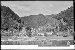 Sächsische Schweiz, Blick auf Schmilka an der Elbe