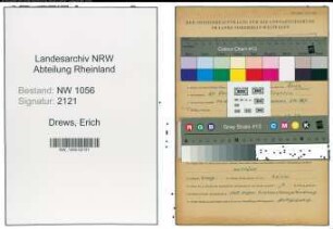 Entnazifizierung Erich Drews , geb. 25.10.1905 ()