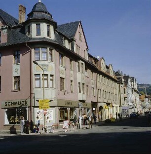 Sonneberg. Blick in die Bahnhofstraße, nach Osten