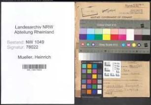 Entnazifizierung Heinrich Mueller , geb. 17.09.1907 (Landwirt)