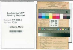 Entnazifizierung Maria Holtkamp , geb. 08.09.1894 (Lehrerin)