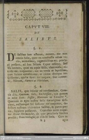 Caput VIII. De Salibus