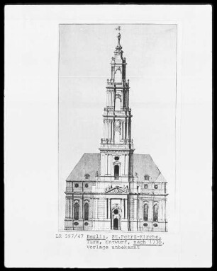 Entwurf für die Sankt Petri-Kirche in Berlin