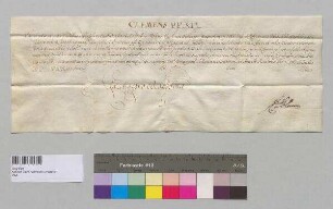 Ablassbrief des Papstes Clemens XII. für die Schwestern des Klosters [Nieder-]Viehbach.;. S: Papst Clemens XII.