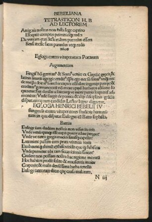 Egloga contra vituperatores Poetarum
