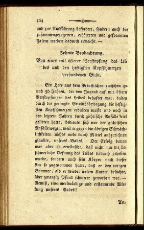 Zehnte Beobachtung.
