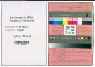 Entnazifizierung Rudolf Ligthert , geb. 04.02.1897 (Dreher)