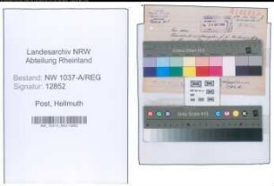 Entnazifizierung Hellmuth Post , geb. 06.05.1909 (Vertreter)