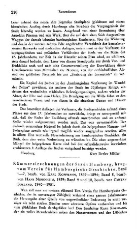 Kämmereirechnungen der Stadt Hamburg, hrsg. vom Verein für Hamburgische Geschichte, Bde. 1-7, bearb. von Karl Koppmann, 1869 - 1894, Bd. 8, bearb. von Hans Nirrnheim, 1939, Bde. 9 u. 10, bearb. von Gustav Bolland, 1940 - 1951 : Hamburg, 1869-1951