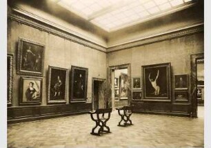Aufstellung der Gemäldegalerie und der Skulpturensammlung im Kaiser-Friedrich-Museum, Raum 49, Spanische Gemälde