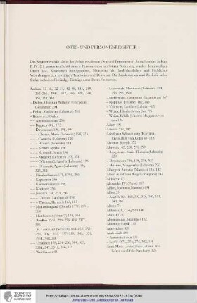 Orts- und Personenregister