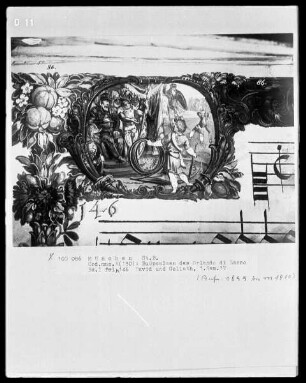 Bußpsalmen des Orlando di Lasso — Buchseite mit zwei Miniaturen