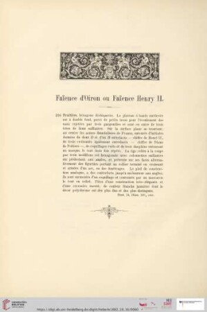 Faïence d´Oiron ou Faïence Henry II. (Nr. 236)