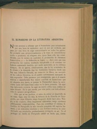 El humorismo en la literatura argentina