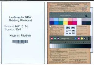 Entnazifizierung Friedrich Heppner , geb. 31.10.1898 (Chemotechniker)