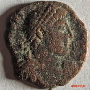 Römische Münze, Nominal Centenionalis, Prägeherr Valens, Prägeort Antiochia, Original