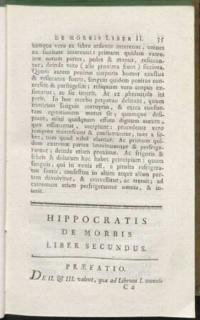 Hippocratis De Morbis Liber Secundus