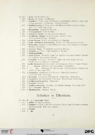 Arbeiten in Elfenbein (Nr. 801-850)