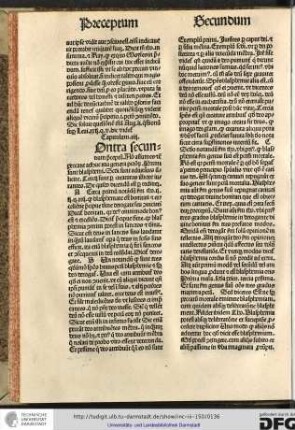 [C]ontra secundum preceptum non assumes et cetera peccant adhuc tria genera peccatorum, primi sunt blasphemi...