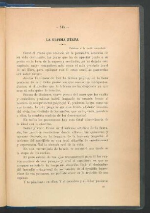 La última etapa