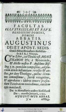 Facultas et Approbatio