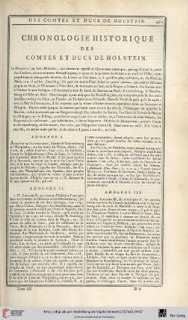 Chronologie historique des comtes et ducs de Holstein
