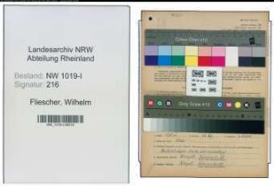 Entnazifizierung Wilhelm Fliescher , geb. 22.06.1912 (Schriftsetzer)