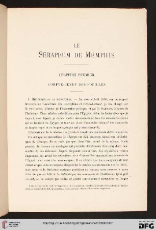 Chapitre Premier: Compte-rendu des fouilles