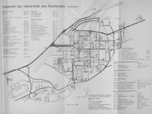 Lageplan der Universität des Saarlandes