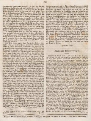 376 Kirchliche Mittheilungen