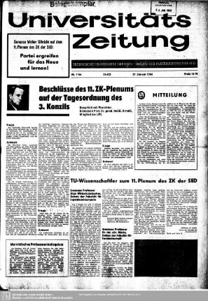 1966: Universitäts-Zeitung