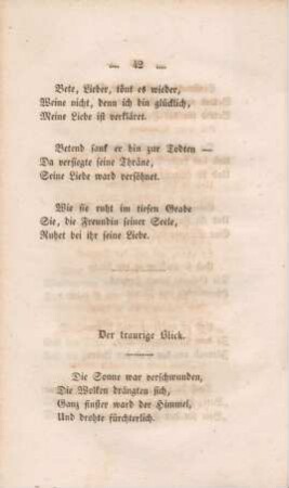 Der traurige Blick