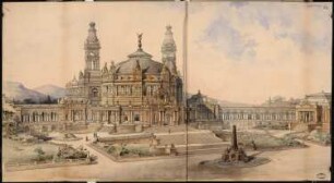 Volkstheater Schinkelwettbewerb 1892: Perspektivische Ansicht