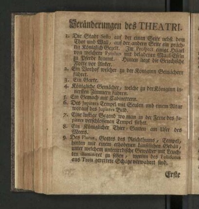 Veränderungen des Theatri.