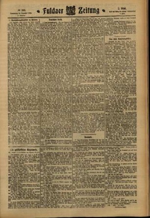Zweite Ausgabe vom Donnerstag, den 22. Dezember 1910.