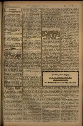 Zweite Ausgabe vom Mittwoch, den 15. Mai 1929.